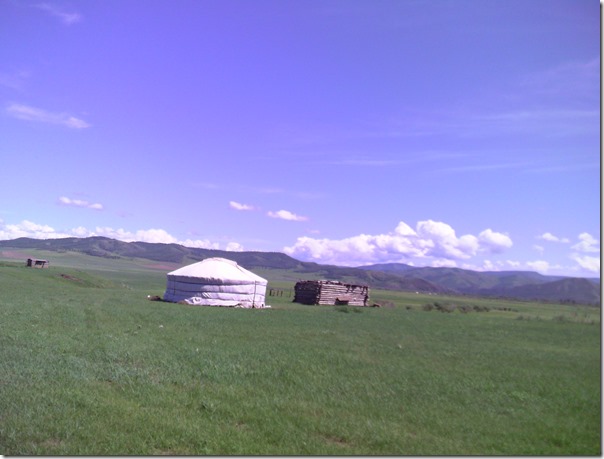 Yurt in herding camp at the bottom of planned Shuren reservoir
