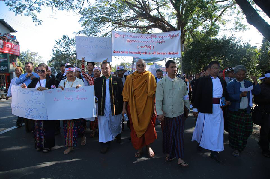 March Against Myitsone Dam in Myanmar