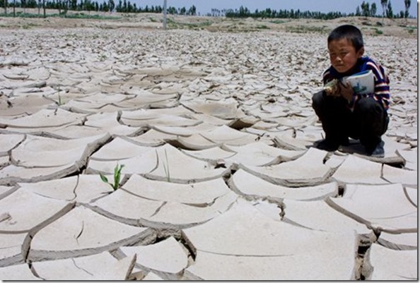 Thirsty suburbs of Langzhou. Photo Global times\ CFP