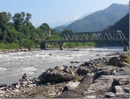 Budhi-Gandaki river in Arughat