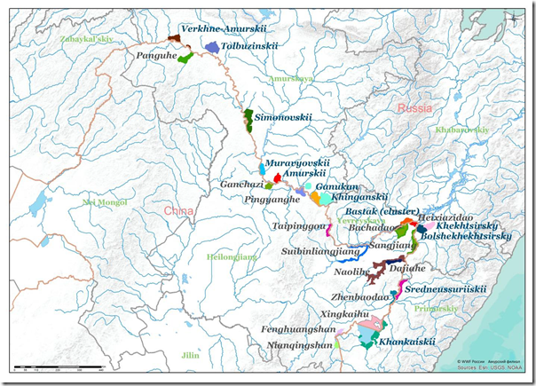 Map of protected areas paticipating in the new network so far